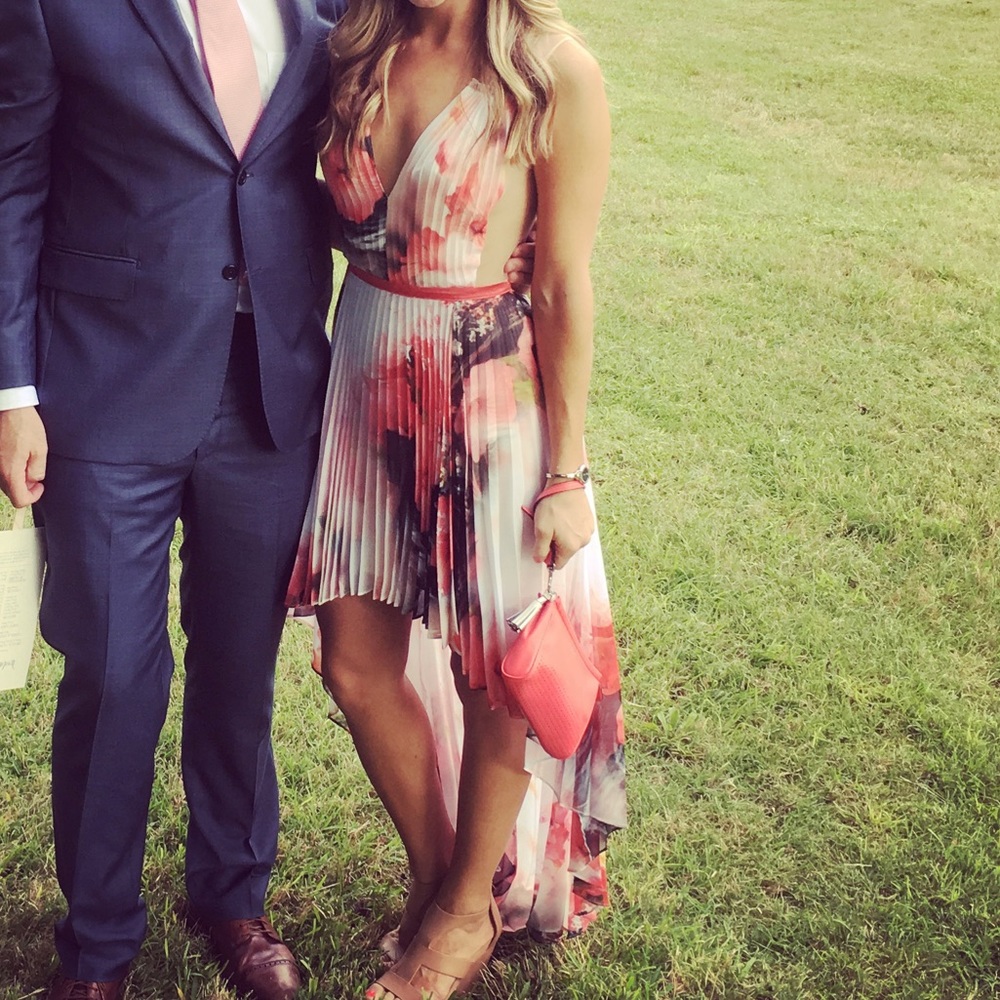 High/low floral Bebe dress